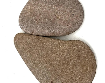 Baltic Sea Stones: Flat Beach Stones for Aquarium Decor, Rock Art (Set of 2)