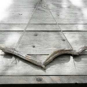 Curved Driftwood Branch Hanging: Boho Wall Decor, Air Plant Holder