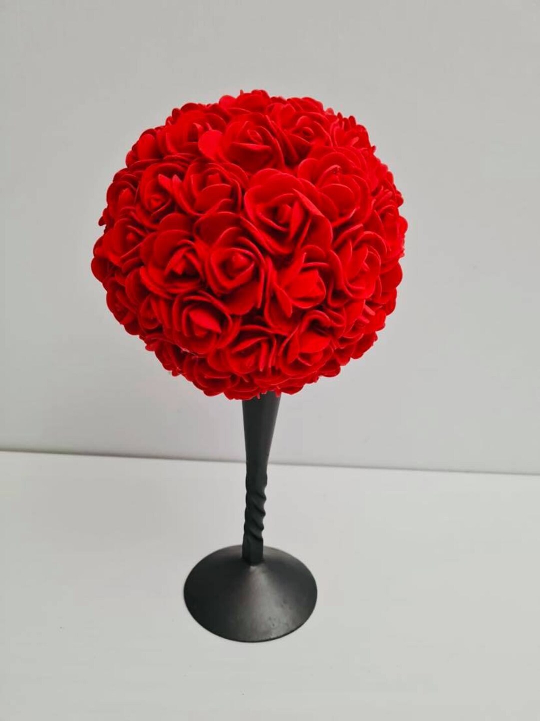 Red Kissing Ball 6.7''17 Cm Softtouch Flower Ball Etsy