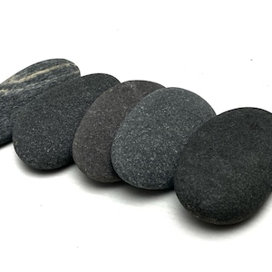 Large Flat Beach Rocks, Sea Stone Decor, Pebble Mosaic - 5 Piece Set