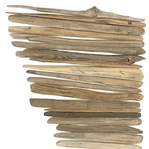 19 trozos de madera flotante planos y estrechos de 22,5 a 36 cm (8,8'' a 14,1''), materiales para manualidades, tarjetas de lugar, materiales de arte, proyectos de bricolaje