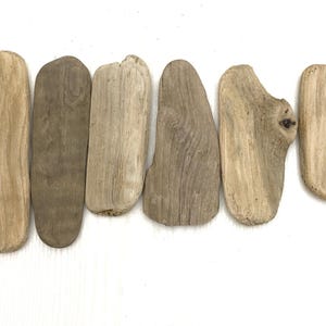 Tablas de madera flotante planas de 12 a 17 cm (4,7 a 6,6 pulgadas), letreros pequeños en blanco, materiales para manualidades, tarjetas de lugar, materiales de arte, proyectos de bricolaje