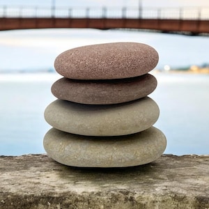 Balancing Stones, Sea Cairn, Laying Pebbles, Zen Garden Decor, Terrarium Stones, Aquarium Stones, Stack of big stones