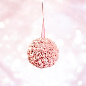 Kiss the ball 14 cm / 5.5&#39;&#39;, Rose Pomander, Flower Pomander, Wedding decor