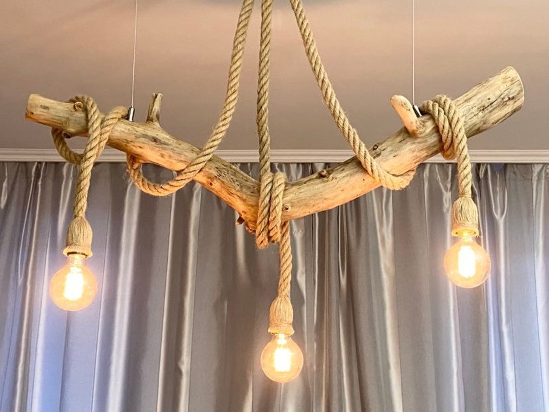 Driftwood Pendant Light 3ft 93 Cm Coastal Lighting Elegant Etsy
