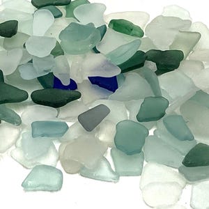 130 Tiny Sea Glass Pieces: Real Miniatures for Jewelry & Mosaic Art (0.7 - 1.1&#39;&#39;)