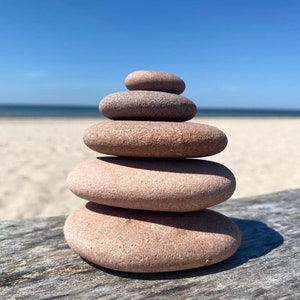 Baltic Sea Balancing Stones: Zen Garden Cairn Decor, 5 Piece Set