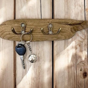 Driftwood Hanger 9.8&#39;&#39; (25 cm), Beach Themed Towel Rack, Handmade Hanger, Jewelry Hanger, Key Hanger, Coastal Decor