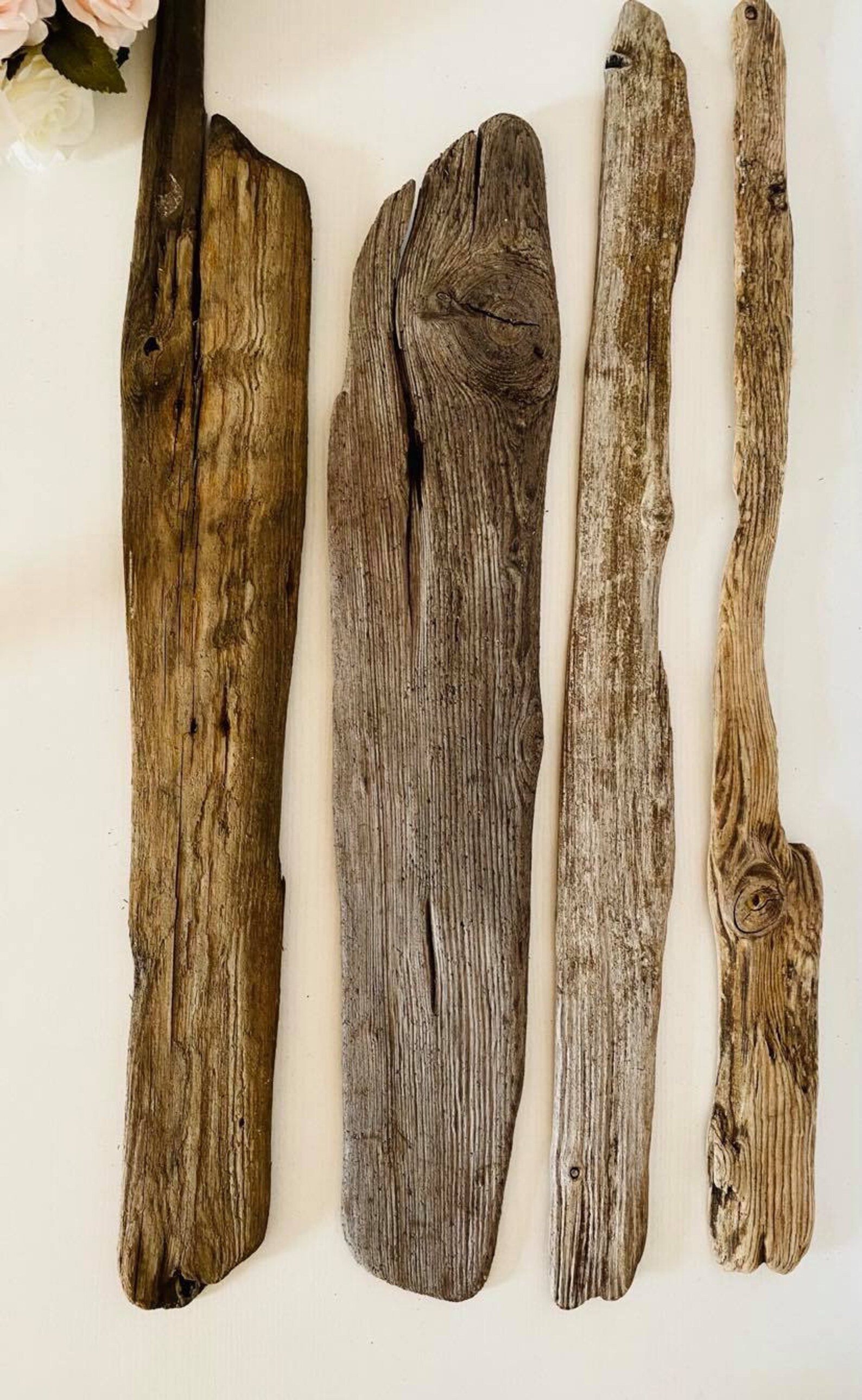 4 flat large driftwood boards 24.429.9 inches 6276 cm Etsy