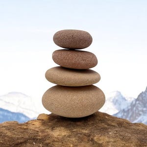 Baltic Sea Balancing Stones: Zen Garden Cairn, Terrarium Decor