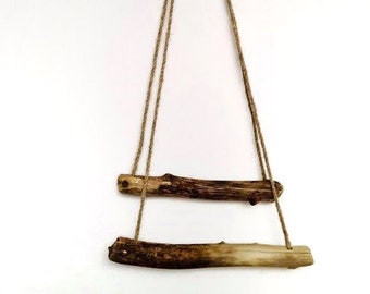 Driftwood Branches: Natural Macrame Wall Hanger, Coastal Decor (13.3-11.4")