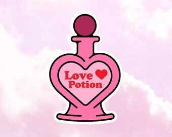 Love Potion Bottle - Fun Cool Magical Graphic Bubble-Free Diary Planner Calendar Agenda Notebook Collectible Print On Demand Gift Stickers