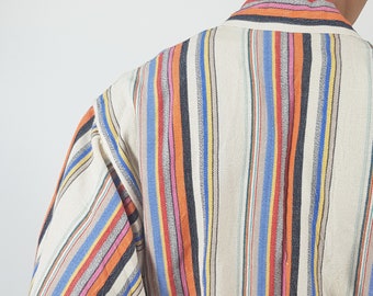Peignoir turc en coton rayé : vêtements de détente légers