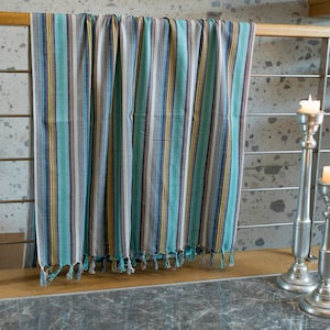 Turquoise Base Peshtemal, Pool Towels, Spa Towels, Durable, Absorbent, Organic Turkish Towels zdjęcie 6