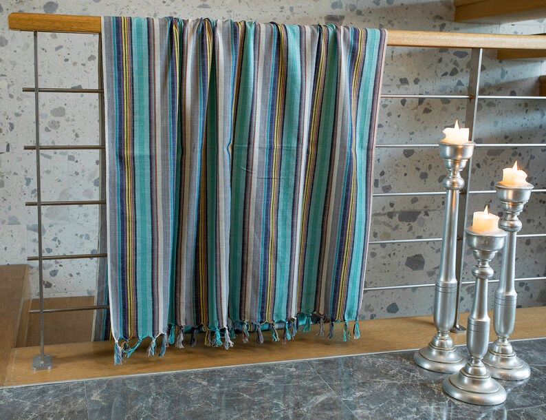 Turquoise Base Peshtemal, Pool Towels, Spa Towels, Durable, Absorbent, Organic Turkish Towels zdjęcie 6