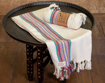 Grande serviette turque en coton à rayures, serviette légère, serviette de hammam, serviette de spa, cadeaux pour la maison
