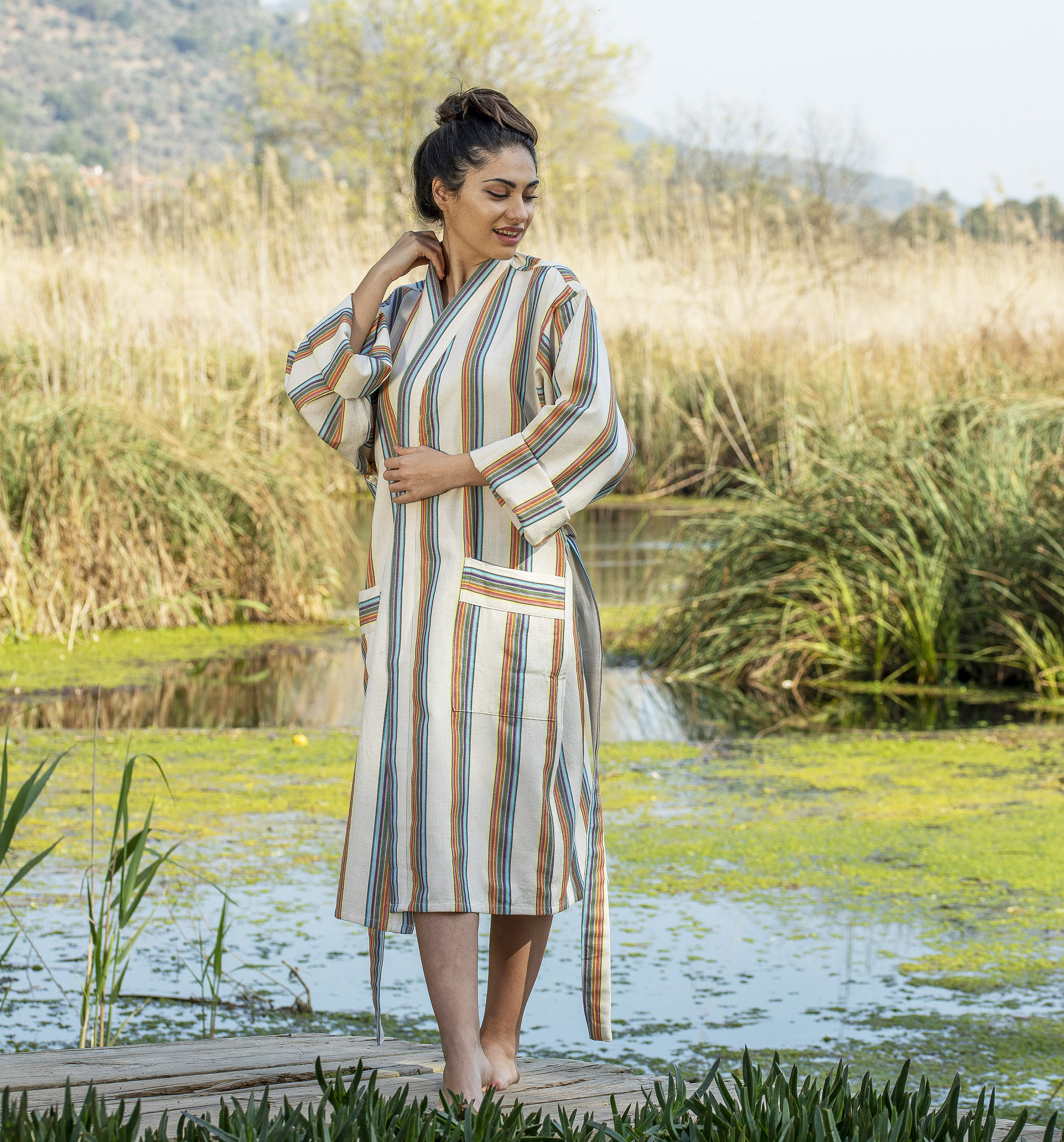 Unique Colors Timeless Robe Guest Robe Hammam Bath Robe Etsy