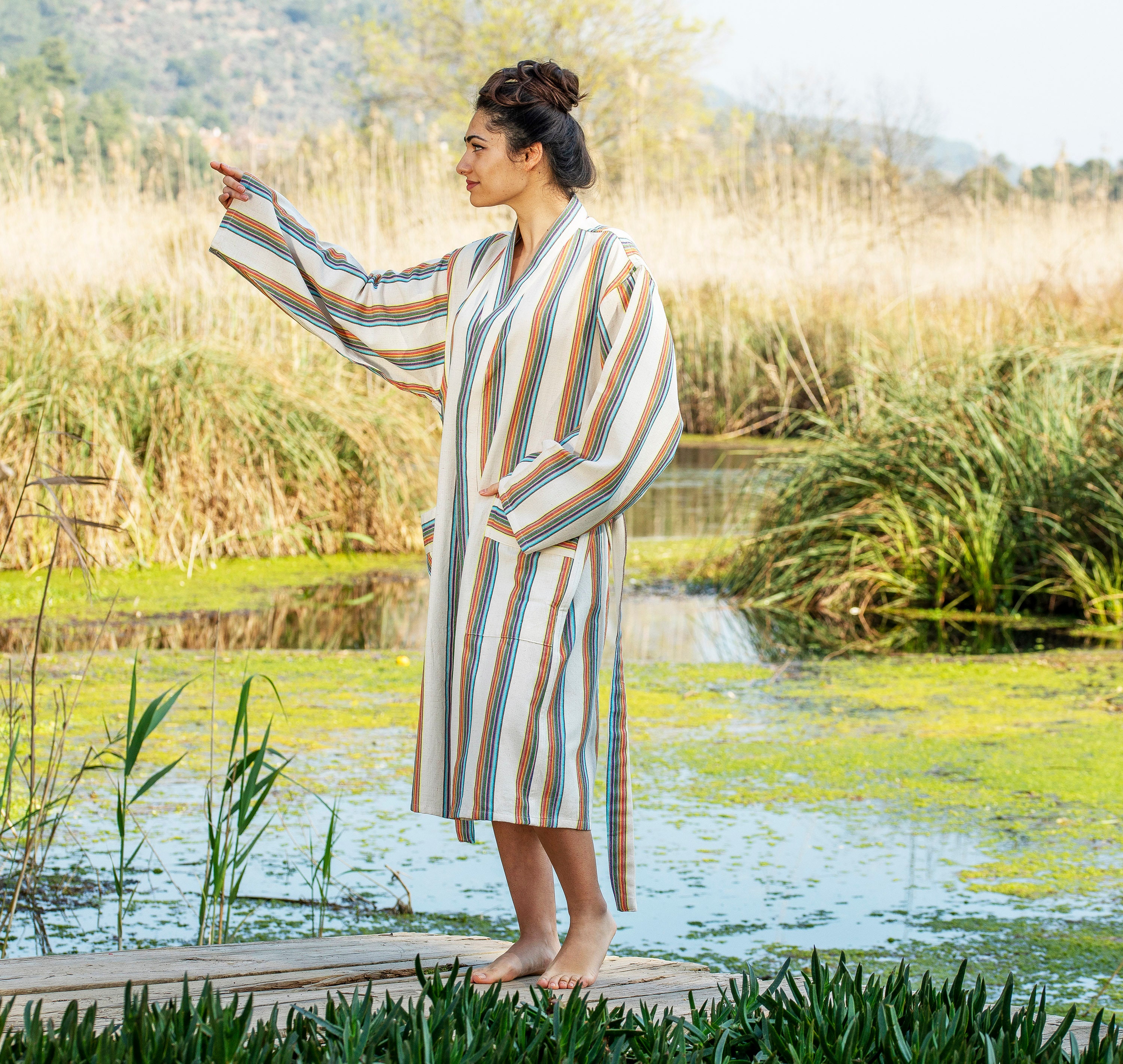 Unique Colors Timeless Robe Guest Robe Hammam Bath Robe Etsy