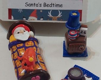 3 Piece Santa's Bed Time -  Santa Decorative set