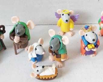 10 piece Mouse Nativity