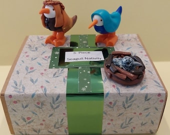 3 Piece Seagull Nativity
