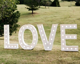 Carta de marquesina de boda / Luz de marquesina de AMOR / Letras iluminadas / Letrero de boda LED