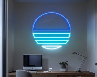 Muti Colored Vaporwave Neon Sign,Personalized Neon Gift,Neon Sign Bedroom,Handmade Home Decoration,Vaporwave Decor,Office Wall Art