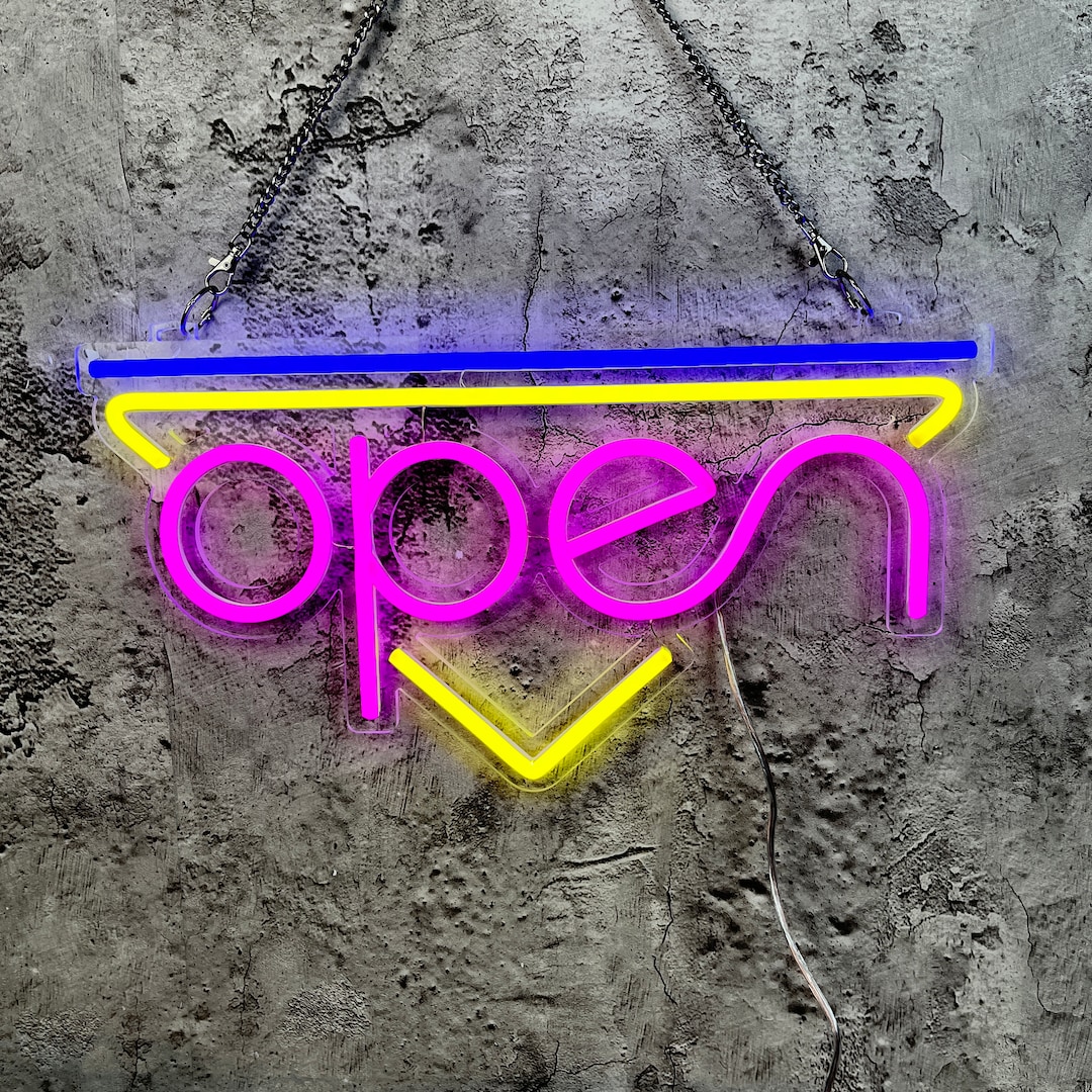 LED Neon Open Sign for Business, Ultra Bright Sign Open, Electric Light