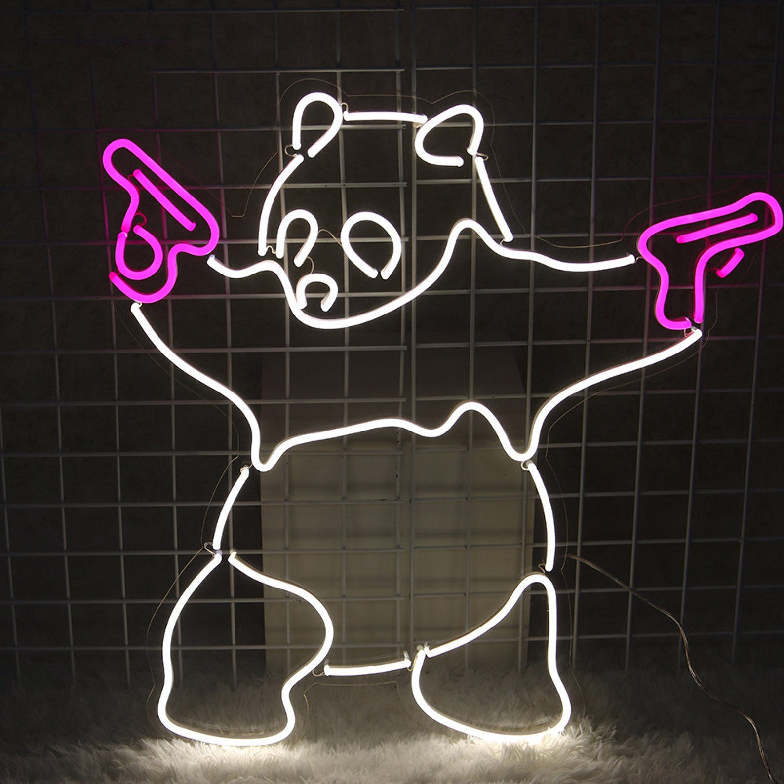 Panda Neon Sign Animal Neon Sign Panda Lover Giftcustom LED Etsy