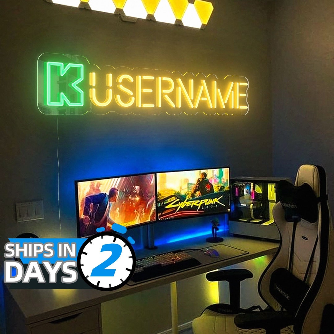 Custom Streamer Username Neon Sign ,custom Gamertag Neon Light , Custom