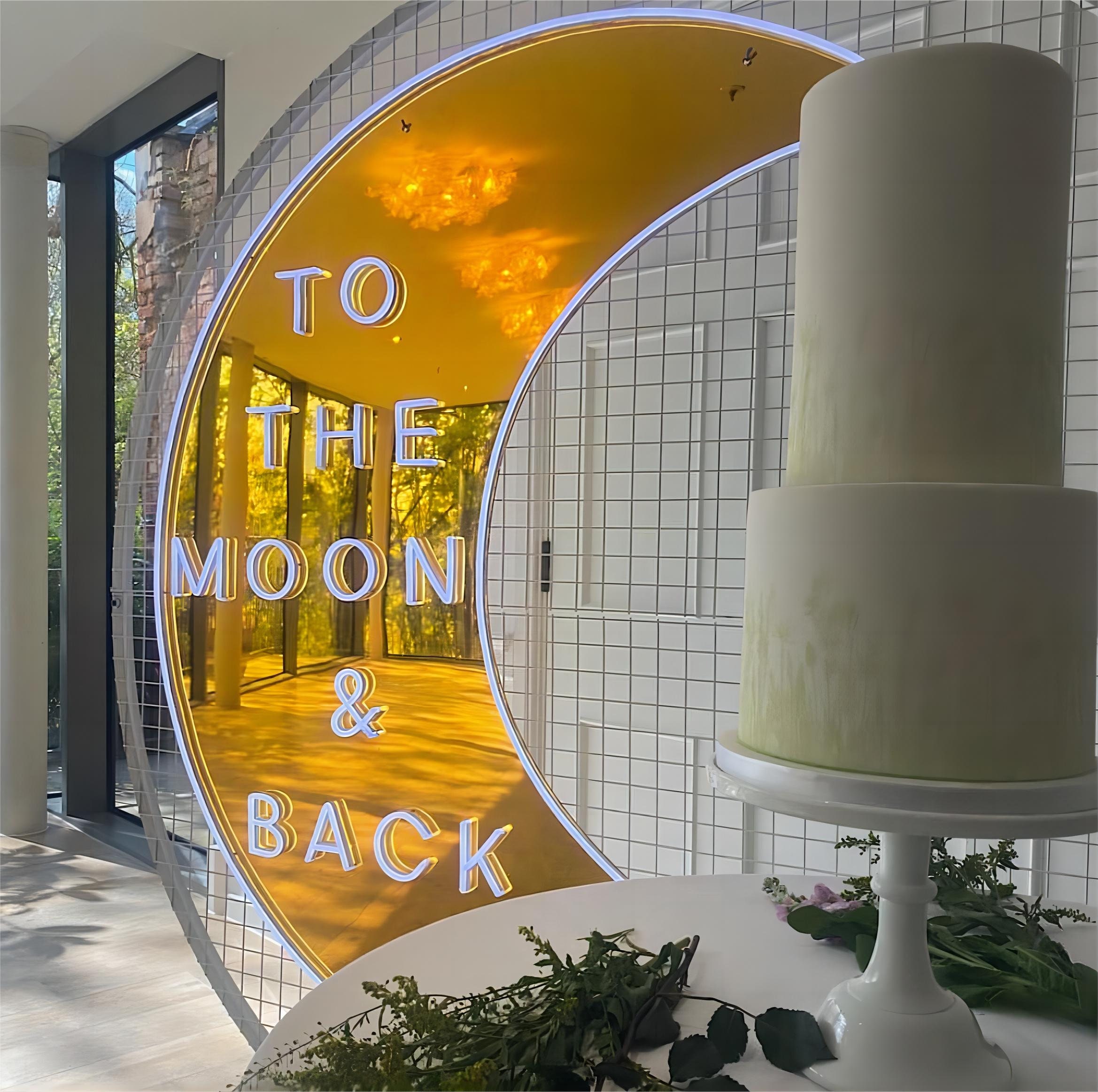 Set of 2 Luna™ Half-moon Semi-circular Frameless Contemporary