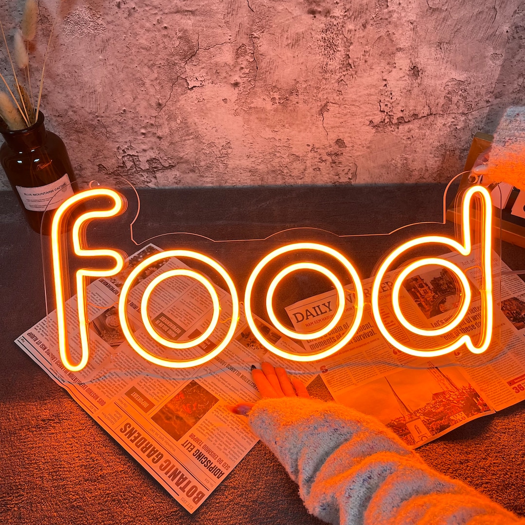 Food Neon Led Light Restaurant Neon Sign Vintage Neon Sign Kitchen Neon