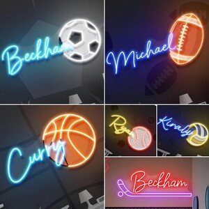 Custom Hockey Name Neon Sign,Custom hockey Sign,Custom Name led Light,Neon Light Teenage Girl Gifts,Hockey wall decor,hockey gifts for kids image 6