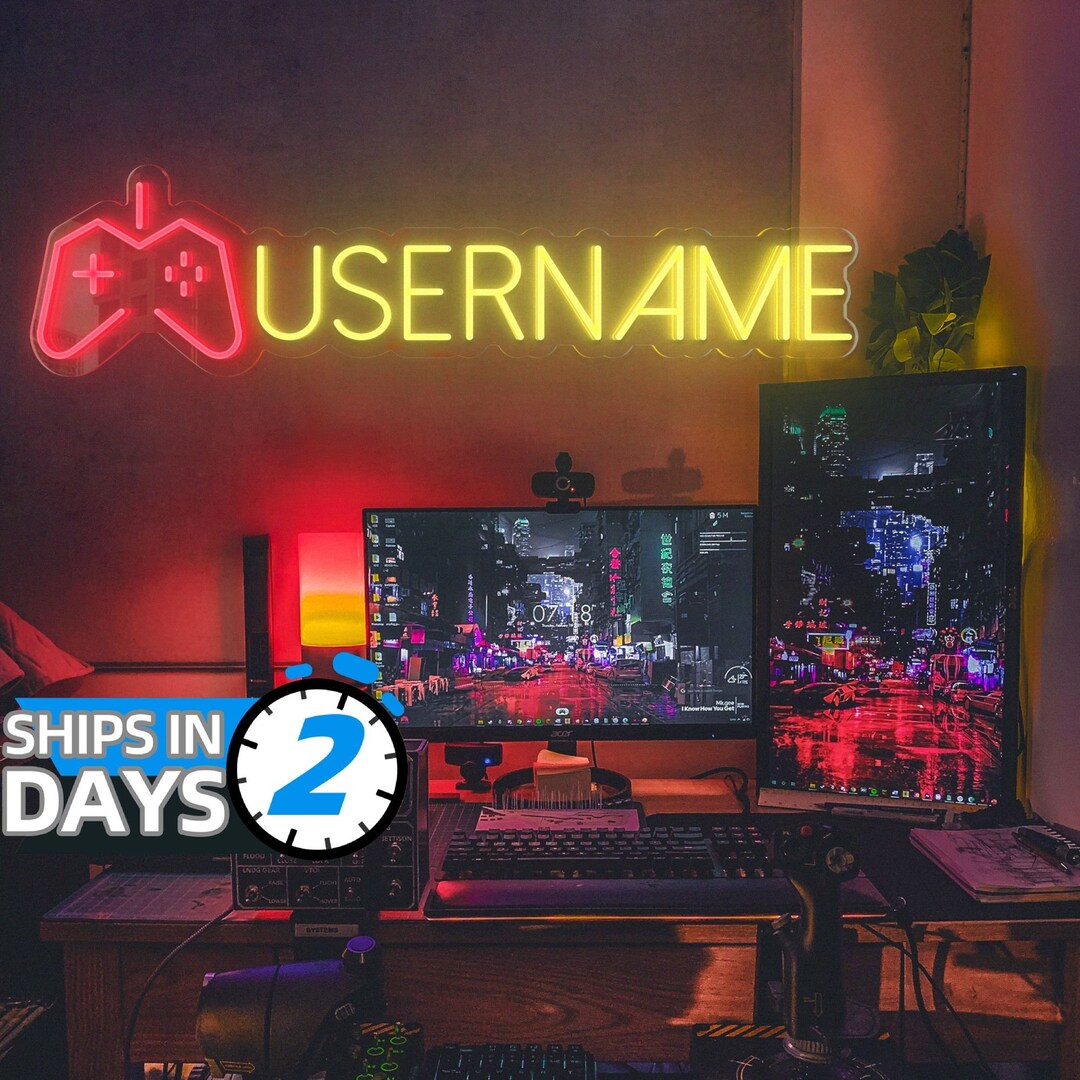 Custom Gamertag LED Neon Light ,custom Username Neon Signcustom Game