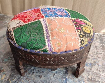 Rajasthani vintage chakki table low seater with cushion/ grinder table/low table with seating/ethnic chakki table/indian table/low table