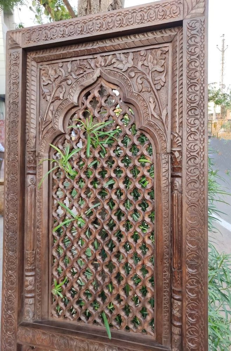 Hand Carved Wooden Wall Panel/carved Wood Wall Panel/indian Etsy