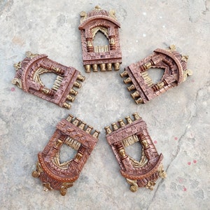 Set of 5 pieces Indian carved and copper finished jharokha/mirror frame/photo frame/wooden mirror frame/ wood photo frame/small jharokha