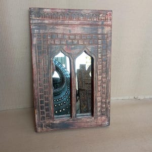wooden carved & distressed finished mirror frame,Wall Decor,Wall Hanging,carved wood frame,wooden vintage style frame,wooden mirror frame,