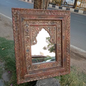 Wooden carved wall mirror frame/Carved wood frame/wall  frame/antique style mirror frame/vintage style frame/bathroom mirror/console mirror