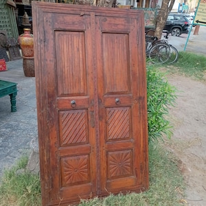 Vintage carved wooden big window door/handmade window/window door frame/wall decor window/ethnic wood window/ handcrafte window/wooden door