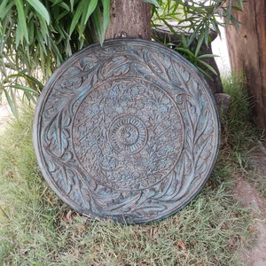 Hand carved wooden wall panel/ Carved wooden wall panel/Indian carved wall panel/Floral carved wall panel/Indian furniture,Indian wall panel