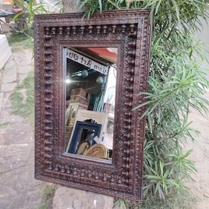 Wooden carved wall mirror frame/carved wood frame/wall frame/antique style mirror frame/vintage style frame/bathroom mirror/console mirror.