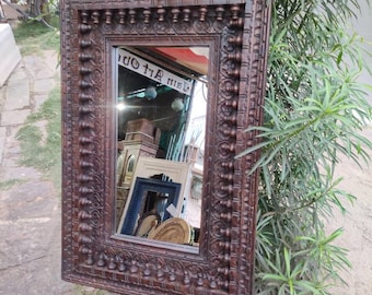 Wooden carved wall mirror frame/carved wood frame/wall frame/antique style mirror frame/vintage style frame/bathroom mirror/console mirror.