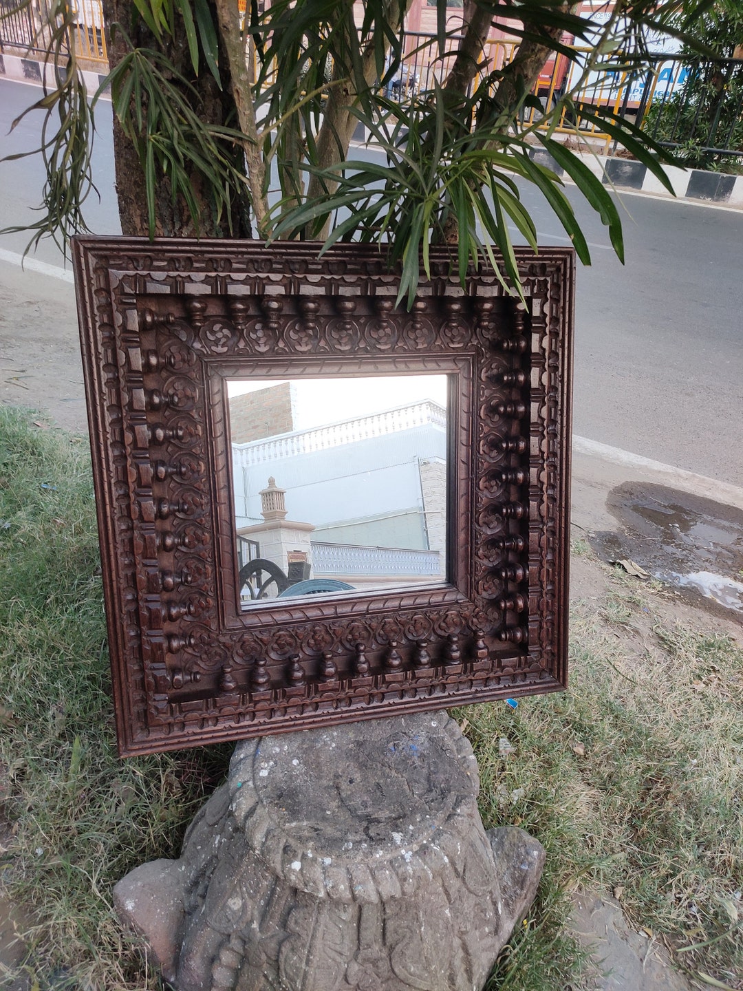 Wooden Carved Wall Mirror Frame/carved Wood Frame/wall - Etsy