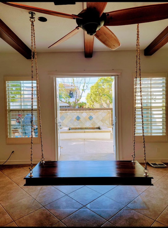 Wooden Carved jhula seat with brass hooks and brass chains/carved  swing/indian swing/hanging swing/handmade swing/oonjal/solid wooden swing