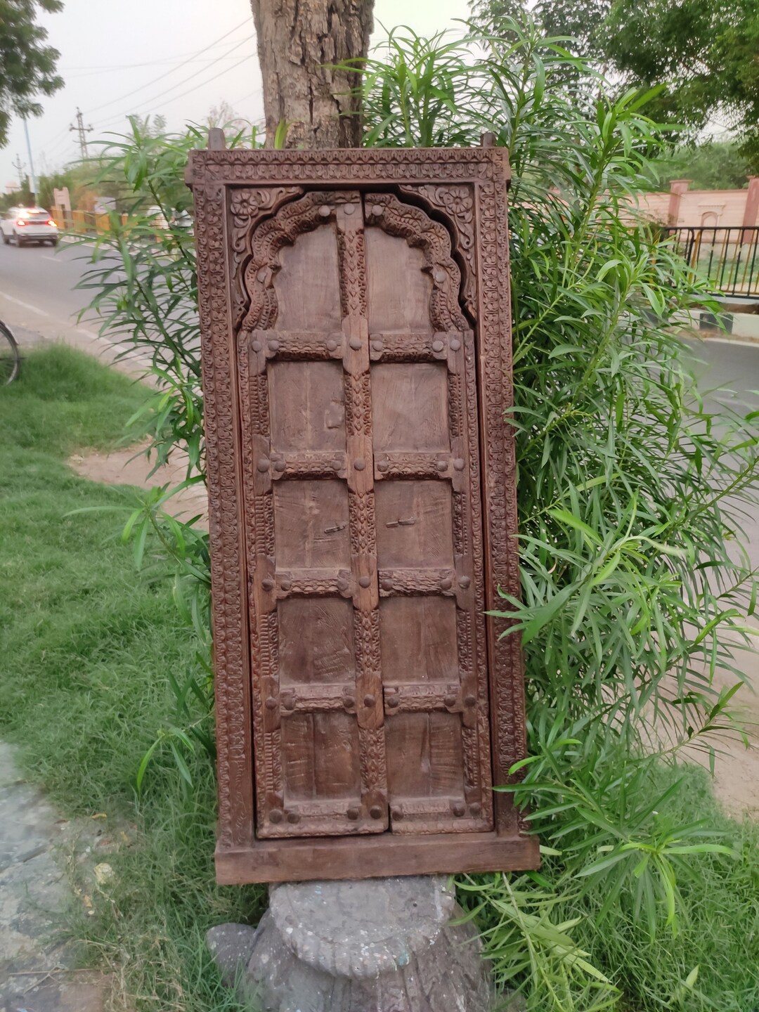 Indian Window Frame Handcarved Indian Window Frame, Ethnic Wood & Metal Wall Art - Etsy