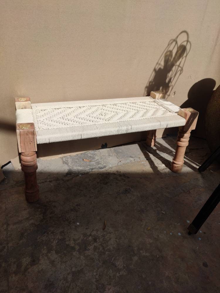 Cama Charpai vintage indio cama antigua india banco asiento Etsy