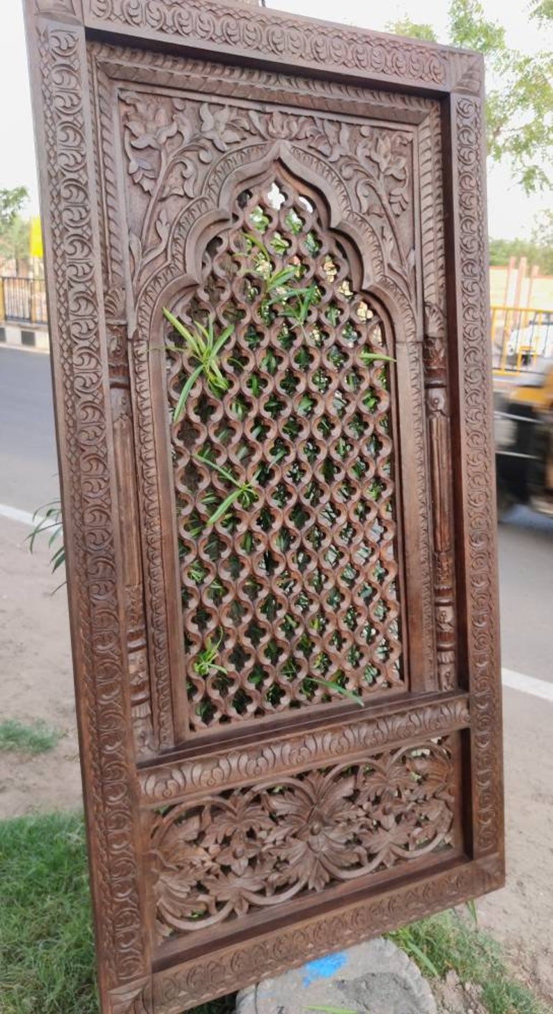 Hand Carved Wooden Wall Panel/carved Wood Wall Panel/indian Etsy