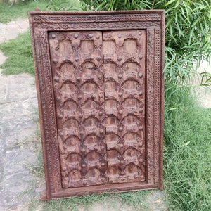 Antique vintage style handcarved wood & metal work Window/handmade window/window frame/ethnic wood window/handcrafte window/wooden window.