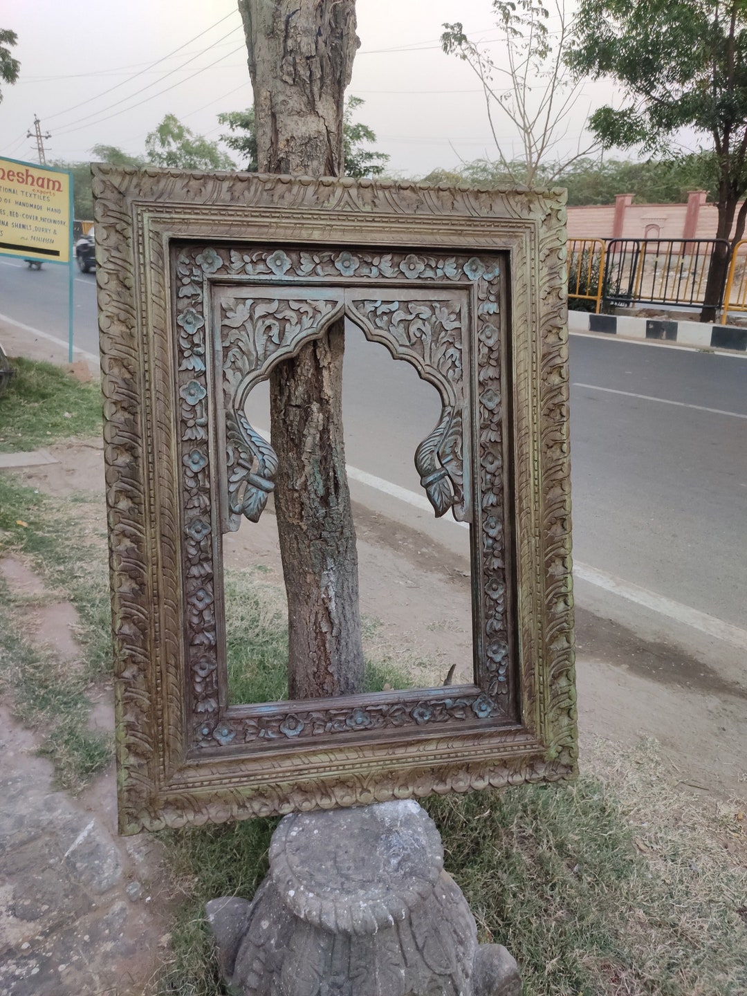 Wooden Carved Wall Mirror Frame/carved Wood Frame/wall Frame/antique